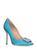 color Turquoise, Manolo Blahnik | 105mm Hangisi Satin Pumps