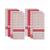 颜色: Red, Design Imports | Basic Dishtowel, Set of 8