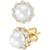颜色: Pearl, Macy's | Birthstone Stud Earrings in 14k Gold or 14k White Gold