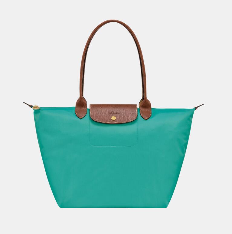 Longchamp | 珑骧饺子包LE PLIAGE 31 大号织物长柄可折叠手提单肩包购物袋L1899 089, 颜色蓝绿色
