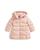 颜色: Hint of Pink Metallic, Ralph Lauren | Girls' Metallic Down Hooded Long Jacket - Little Kid, Big Kid