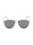 商品AMIRI | 63MM Aviator Logo Sunglasses颜色PEARL BLACK
