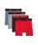 商品第3个颜色Scarlet Red/Black/Grey, Adidas | Performance Boxer Briefs Underwear 4-Pack (Big Kids)