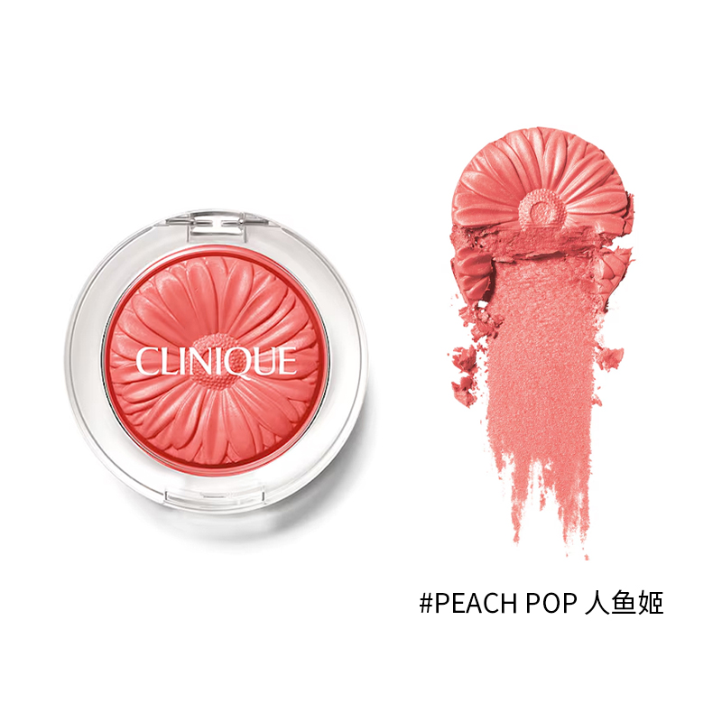 颜色: PEACH-POP, Clinique | Clinique倩碧小雏菊腮红高光修容三合一 3.5g 哑光膨胀色持妆