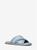 商品Michael Kors | Gideon Embellished Faux Leather Slide Sandal颜色CHAMBRAY