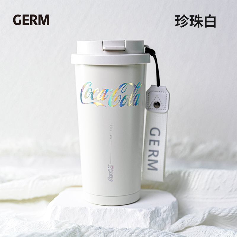 商品第1个颜色珍珠白, GERM | 日本GERM格沵 可乐联名闪耀咖啡杯 500ML