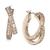 color Gold, Givenchy | Silver-Tone Crystal Overlap Small Hoop Earrings, .83"