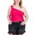 color Hot Pink, Love, Fire | Trendy Plus Size One-Shoulder Ring Tank