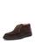 商品Santoni | Men's Detroit Laceless Slip On Chukka Boots颜色Dark Brown