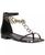 颜色: Black, Jessica Simpson | Women's Edgey Chain-Trim Flat Sandals