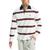 商品Nautica | Men's Relaxed-Fit Long-Sleeve Striped Rugby Polo颜色Sail White