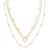 颜色: White, Ettika Jewelry | Monroe Crystal Strand Layered Necklace ONE SIZE ONLY