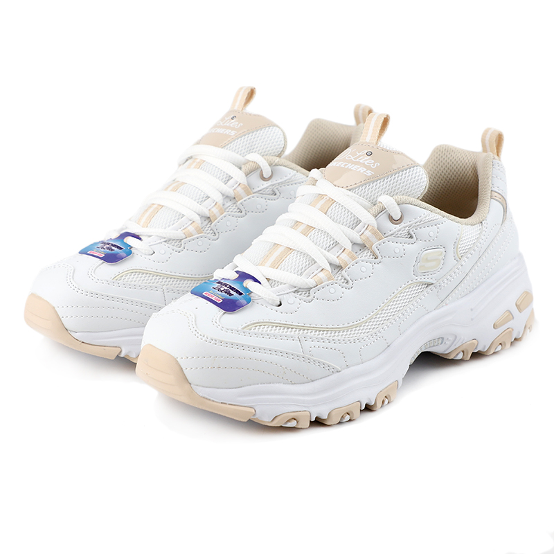 商品SKECHERS | 熊猫鞋 D'LITES 1.0女士运动休闲鞋 老爹鞋颜色66666214-WNT/白