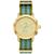 商品Tory Burch | Women's Chronograph The Tory Multicolor Stripe Nylon Strap Watch 37mm颜色Blue/Green