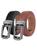 color Black & Tan, Mio Marino | Classic Buckle Leather Linxx Ratchet Belt