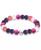 颜色: Purple Multi, Macy's | Genuine Stone Bead Stretch Bracelet with Silver Plate or Gold Plate Bead Accent