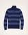 商品Brooks Brothers | Cotton Pique Rugby Stripe Half-Zip颜色Navy-Light Blue