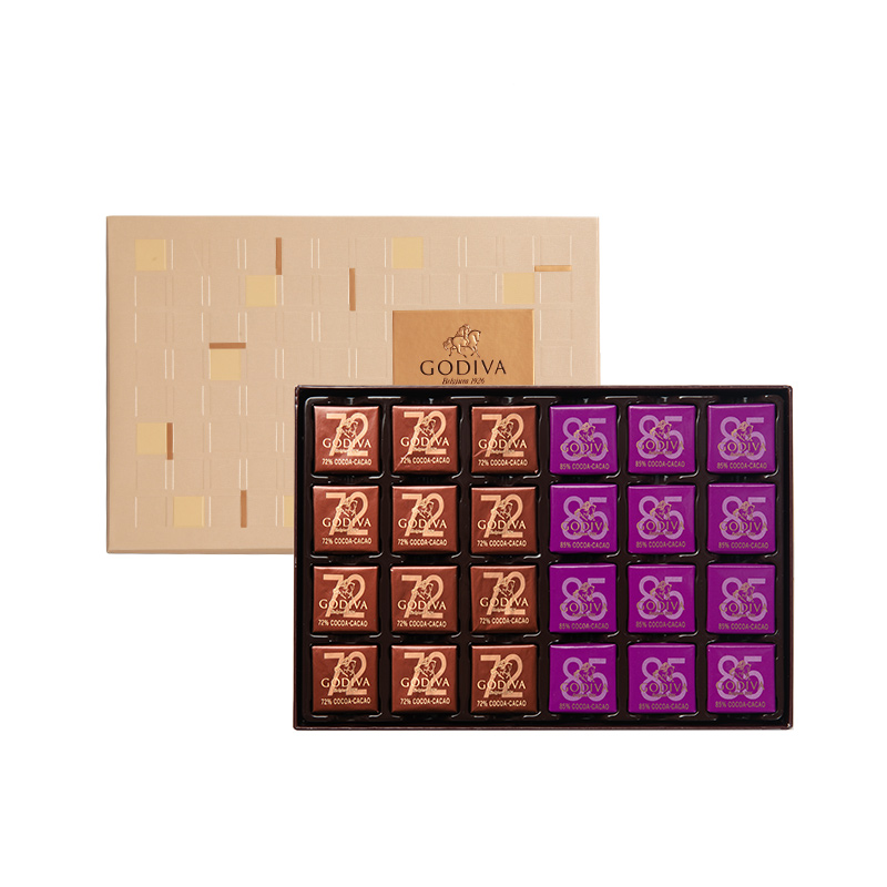 颜色: 醇黑系列巧克力礼盒36片装, Godiva | 歌帝梵经典牛奶黑巧克力36片礼盒装比利时进口零食