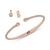 商品第3个颜色Pink, Givenchy | Silver-Tone 2-Pc. Set White Floating Stone & Crystal Cuff Bangle Bracelet & Matching Stud Earrings
