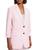 颜色: soft pink, Theory | Womens Cuff Sleeve Boyfriend Fit Two-Button Blazer