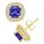 商品第2个颜色Gold, Macy's | Tanzanite (2 Ct. t.w.) and Diamond (3/8 Ct. t.w.) Halo Stud Earrings