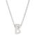 ADORNIA | Rhodium-Plated Mini Initial A Pendant Necklace, 16" + 2" extender, 颜色B