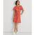 color Tomato/pale Cream, Ralph Lauren | Striped Tie-Front Jersey Dress