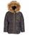 颜色: Black Multi, S Rothschild & CO | Toddler & Little Girls Foil Quilted Puffer Coat  With Faux-Fur Trim