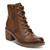 商品ZODIAC | Women's Gaige Lace-Up Lug Sole Combat Boots颜色Cognac