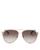 color ROSE GOLD/GRAY GRADIENT, Salvatore Ferragamo | Women's Brow Bar Aviator Sunglasses, 60mm