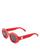 商品Celine | Triomphe Oval Sunglasses, 52mm颜色Red/Gray Solid