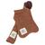 颜色: Brown, Touchdog | 2-in-1 Windowpane Plaided Dog Jacket with Matching Reversible Dog Mat