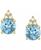 颜色: Blue Topaz with 14k Gold, Macy's | Gemstone & Diamond Accent Stud Earrings