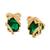 商品Kate Spade | Gold-Tone Crystal Present Stud Earrings颜色Emerald.