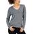 商品Karen Scott | Women's V-Neck Ribbed Sweater, Created for Macy's颜色Winter White Marl