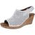 商品Rockport | Rockport Womens Briah Perforated Cork Wedge Sandals颜色White