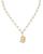 颜色: B, Ettika Jewelry | Paperclip Link Chain Initial Pendant Necklace in 18K Gold Plated, 18"
