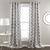 颜色: gray, Lush Decor | Edward Trellis Light Filtering Window Curtain Panel Set