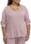 color Woodrose, Love, Fire | Plus Size Drop Shoulder Ribbed V-Neck Shirt