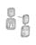 颜色: Silver, Nadri | Emerald Cut Halo Drop Earrings in 18K Gold Plated or Rhodium Plated