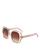 商品Celine | Bold 3 Dots Square Sunglasses, 55mm颜色Pink/Brown Gradient