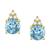 颜色: Blue Topaz with 14k Gold, Macy's | Gemstone & Diamond Accent Stud Earrings