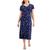 商品Charter Club | Women's Short-Sleeve Floral Nightgown, Created for Macy's颜色Medieval Blue Floral