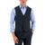 商品Tommy Hilfiger | Men's Modern-Fit TH Flex Stretch Solid Suit Vest颜色Charcoal