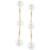 Effy | EFFY® Cultured Freshwater Pearl Triple Drop Earrings in 14k Yellow, White or Rose Gold (5mm), 颜色Yellow Gold