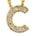 商品第3个颜色INITIAL C, Roberto Coin | Tiny Treasures Diamond & 18K Yellow Gold Initial Necklace