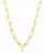 颜色: Gold- Y, ADORNIA | Tarnish Resistant 14K Gold-Plated Mini Initial Paperclip Chain Necklace