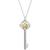 商品第3个颜色Citrine, Macy's | Lab-Created Opal (1/5 ct. t.w.) & Diamond Accent Key 18" Pendant Necklace in Sterling Silver & 10K Gold
