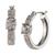 color Silver, Givenchy | Silver-Tone Pavé Crystal & Blue Crystal Hoop Earrings, 0.44"