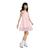 颜色: Light Pink, Calvin Klein | Big Girls Illusion Mesh Bow Front Dress